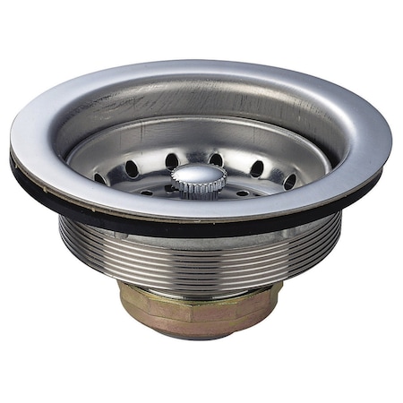 Bk Resources Stainless Steel Basket Drain with Crumb Cup, 3 1/2" Opening, 1-1/2" BKDR-4